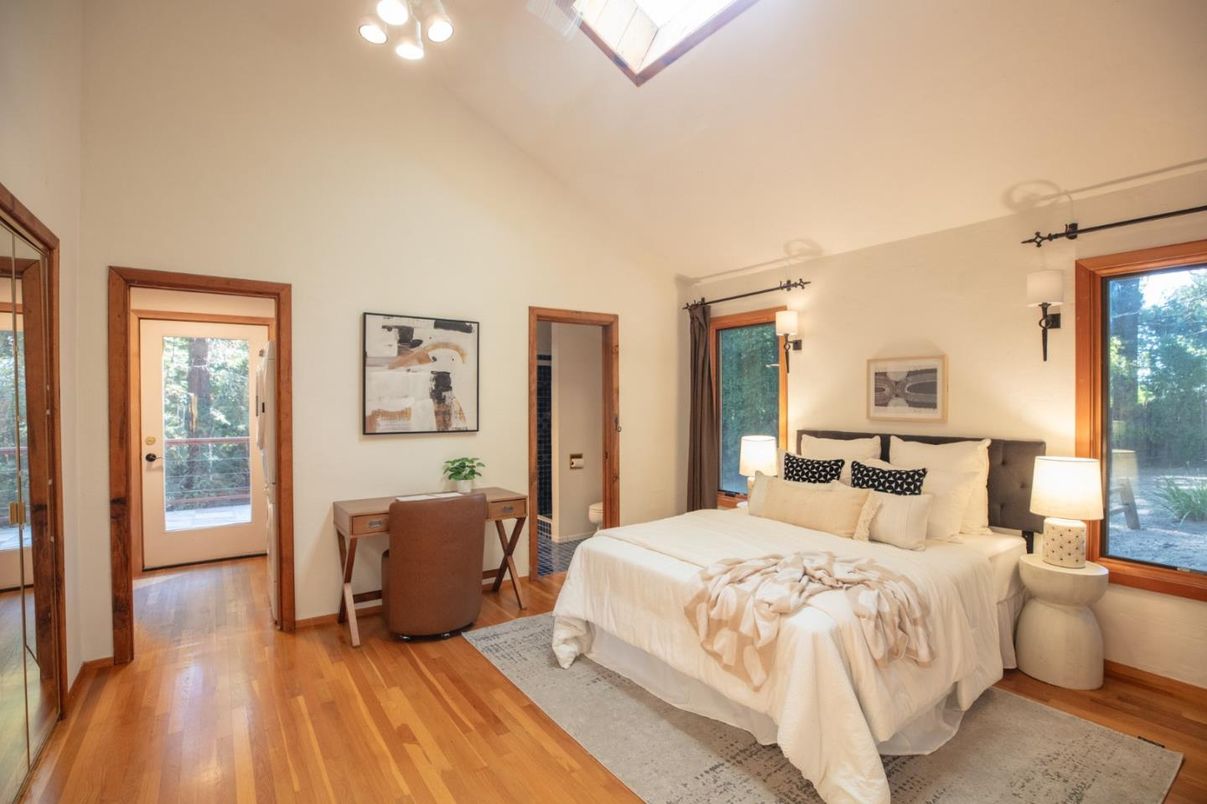 Bedroom, Interior, Wood Texture Flooring