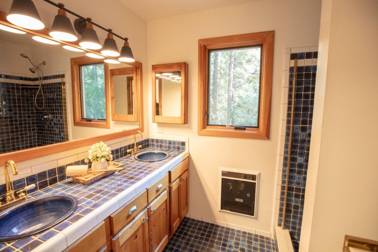 Bathroom, Dual Sink Vanities, Interior, Tile Countertops