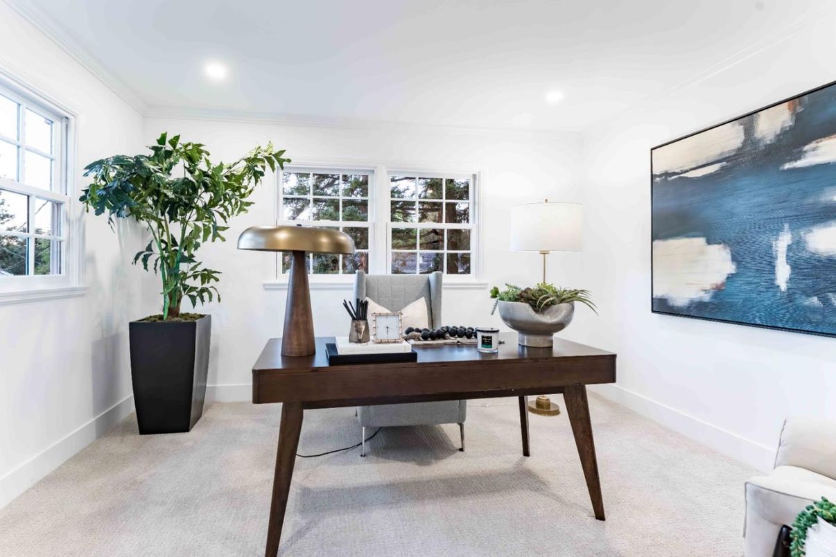 Home Office, Interior, Recessed Lighting