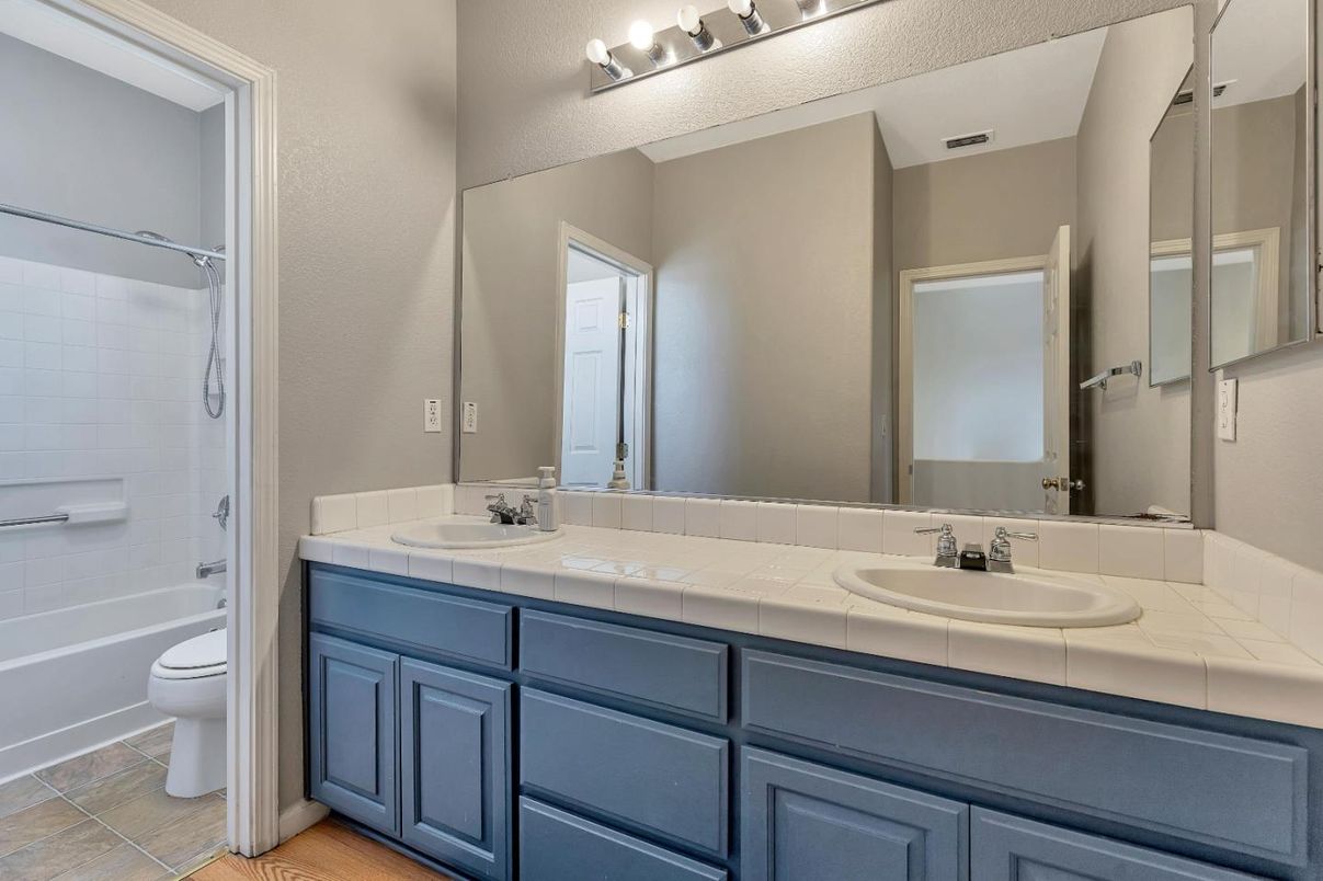 Bathroom, Dual Sink Vanities, Interior, Tile Countertops
