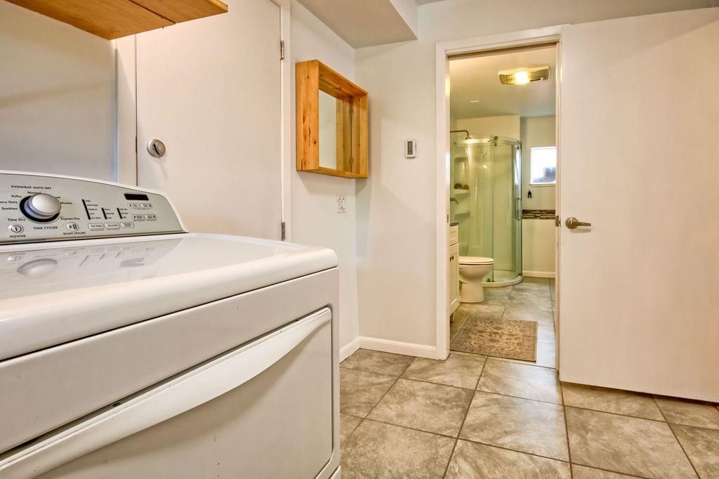 Bathroom, Glass Shower, Interior, Washer