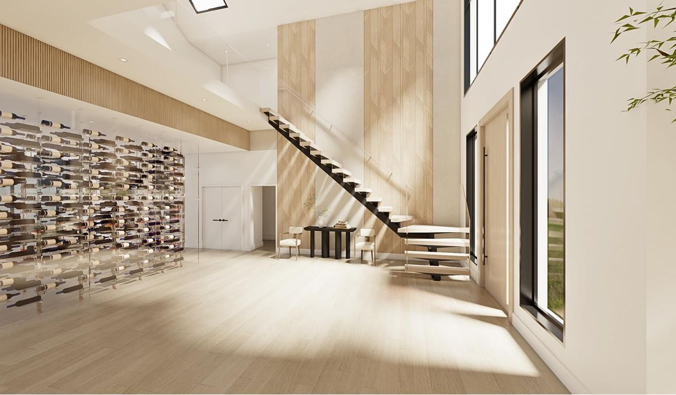Interior, Recessed Lighting, Wine Storage, Wood Texture Flooring