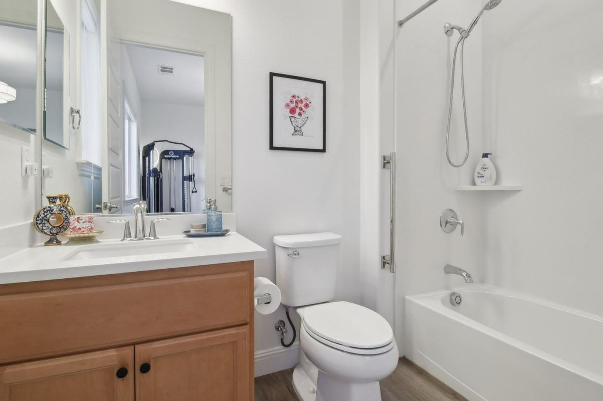 Bathroom, Interior, Wood Texture Flooring