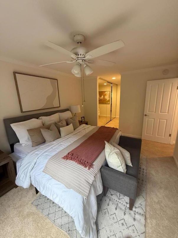 Bedroom, Interior, Recessed Lighting