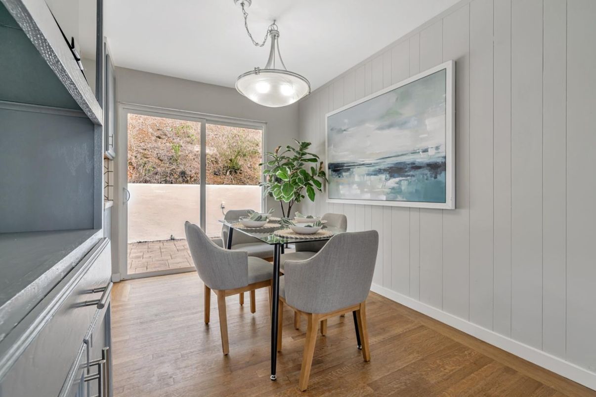 Dining room, Interior, Wood Texture Flooring