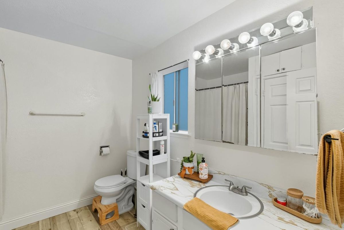 Bathroom, Interior, Wood Texture Flooring
