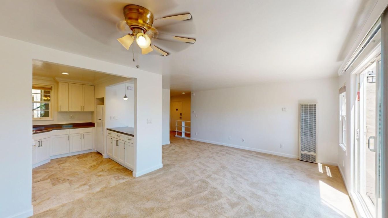 Empty room, Interior, Kitchen, Recessed Lighting