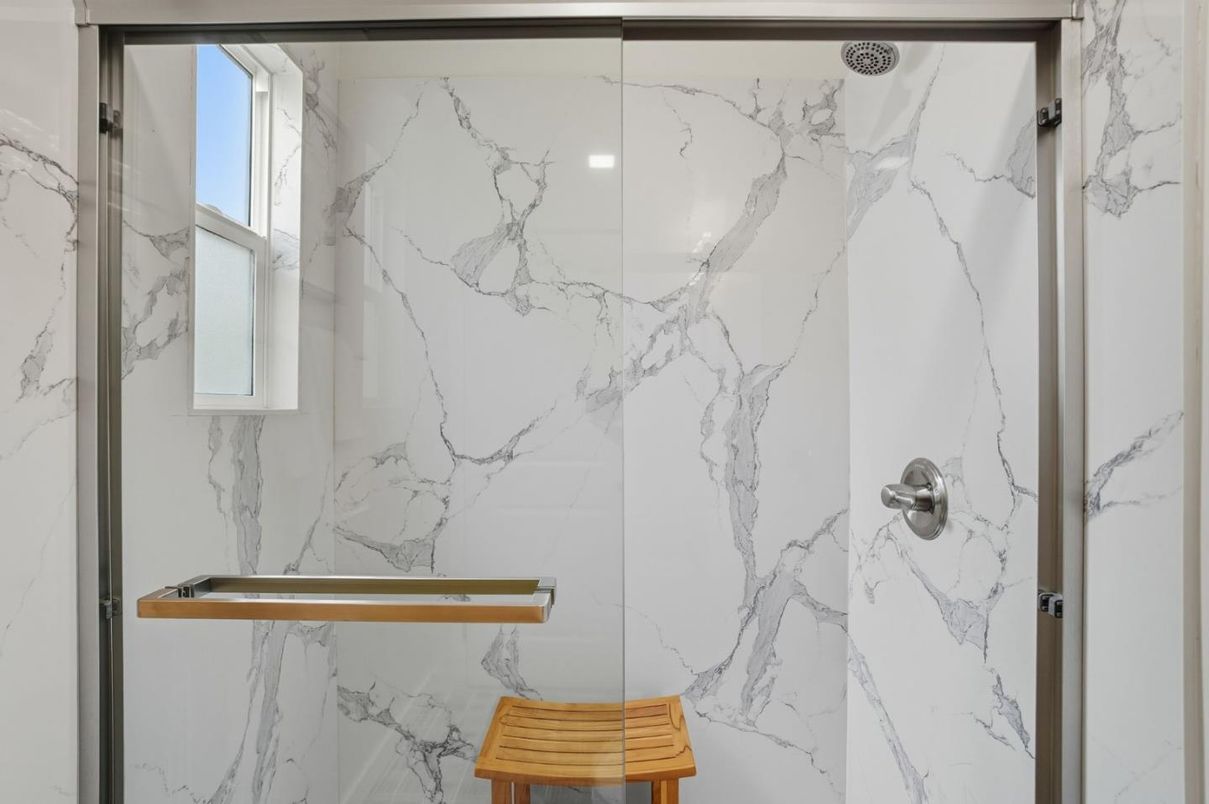 Bathroom, Interior, Marble Walls