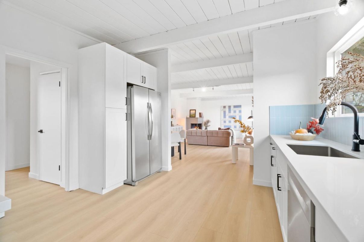 Interior, Kitchen, Wood Texture Flooring