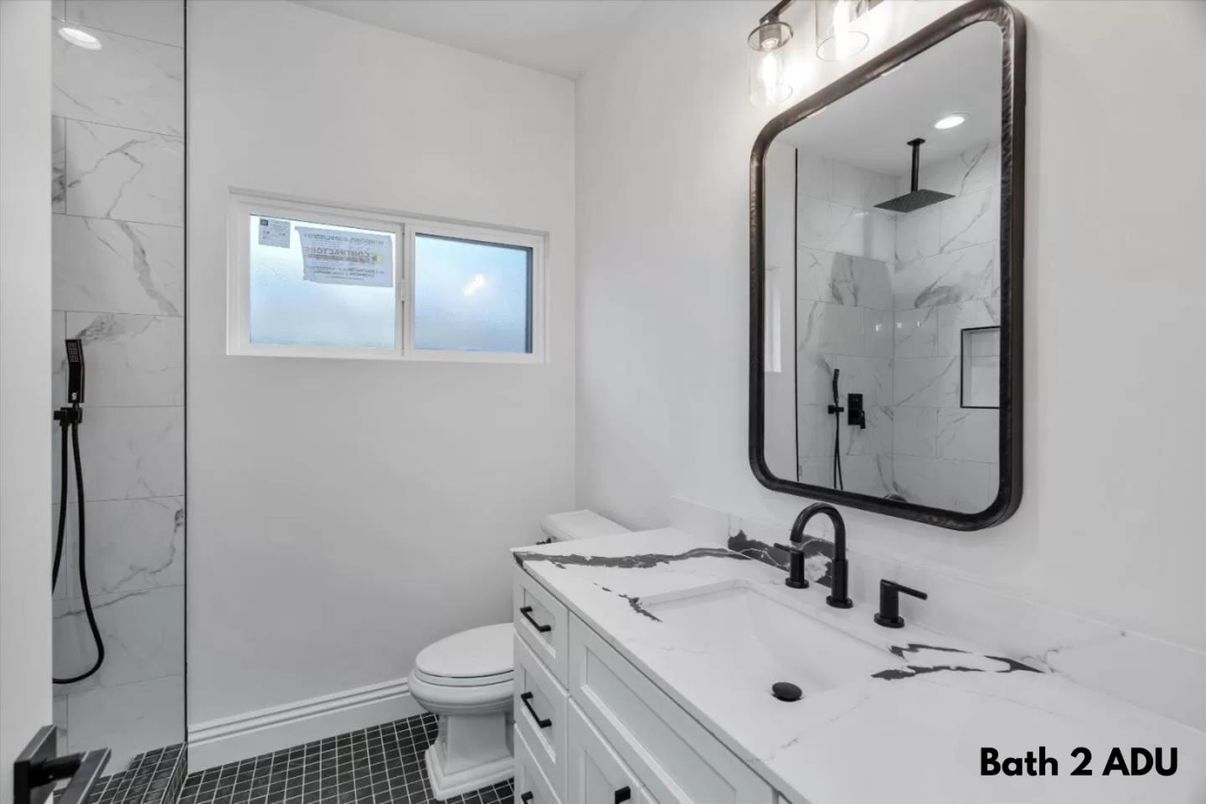 Bathroom, Glass Shower, Interior, Marble Walls, Recessed Lighting