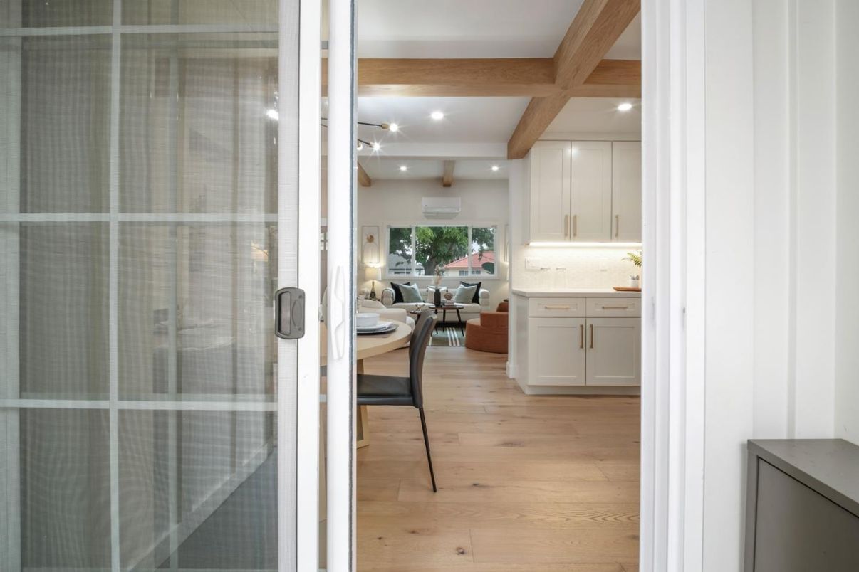 Interior, Recessed Lighting, Wooden Beams, Wood Texture Flooring