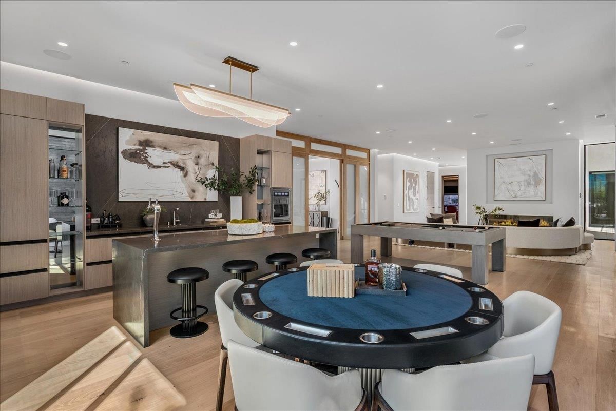 Game Room, Interior, Recessed Lighting, Wood Texture Flooring