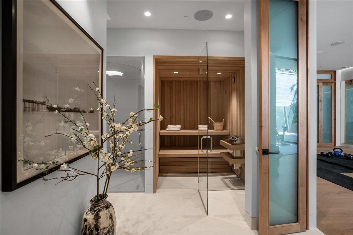 Bathroom, Interior, Marble, Recessed Lighting, Sauna Room