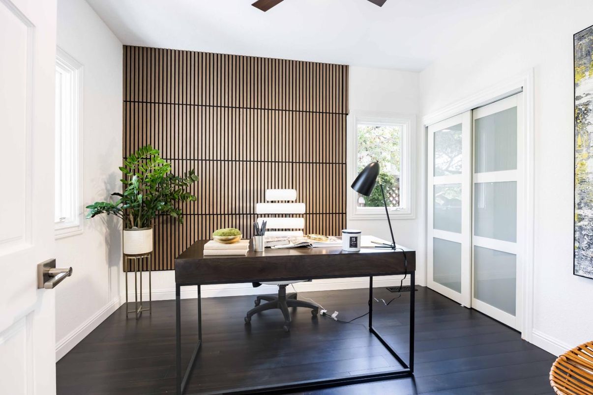 Home Office, Interior, Wood Texture Flooring