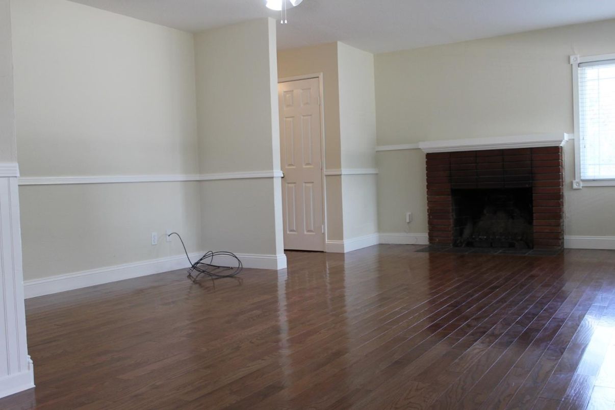 Empty room, Fireplace, Interior, Wood Texture Flooring