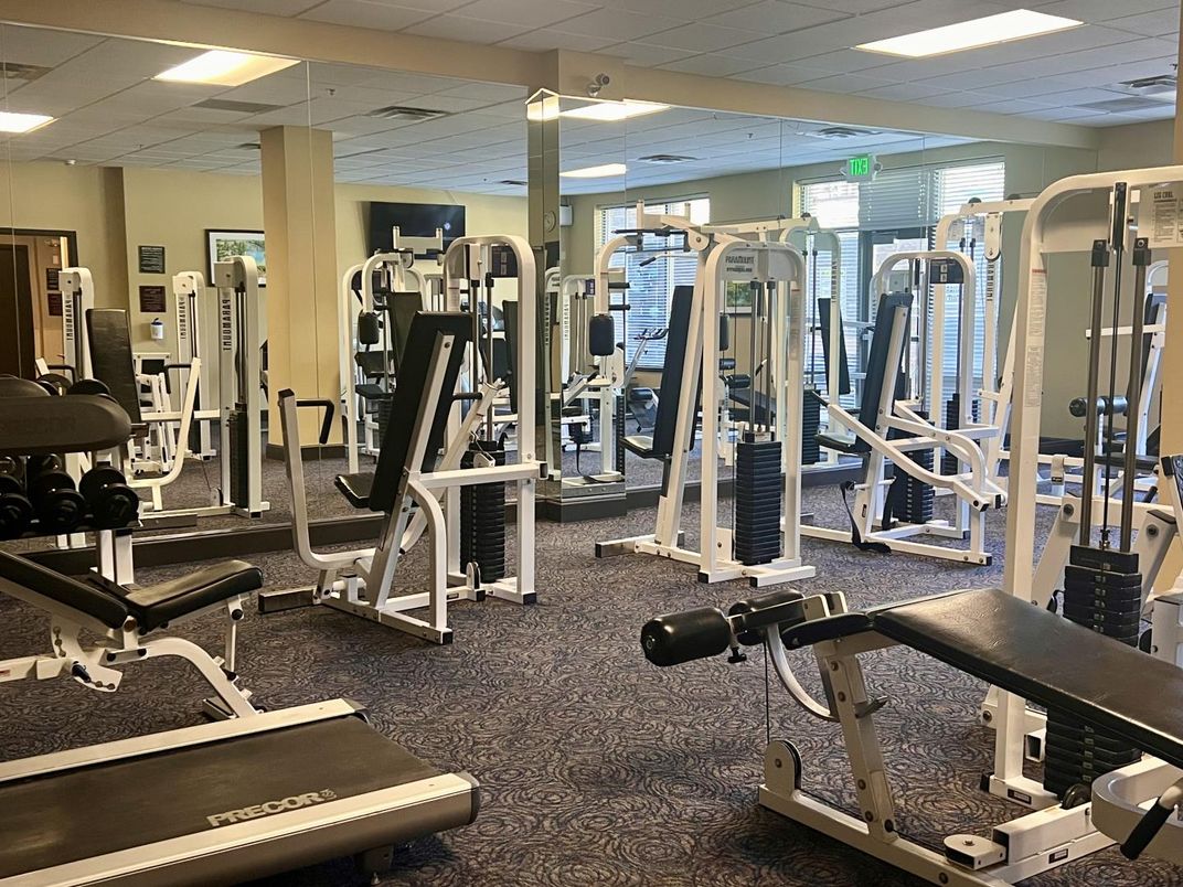 Fitness Equipment, Gym, Interior, Recessed Lighting