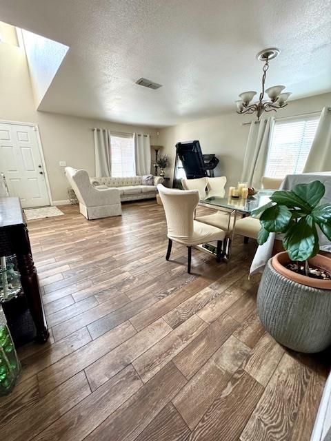 Chandelier, Home Office, Interior, Living room, Wood Texture Flooring