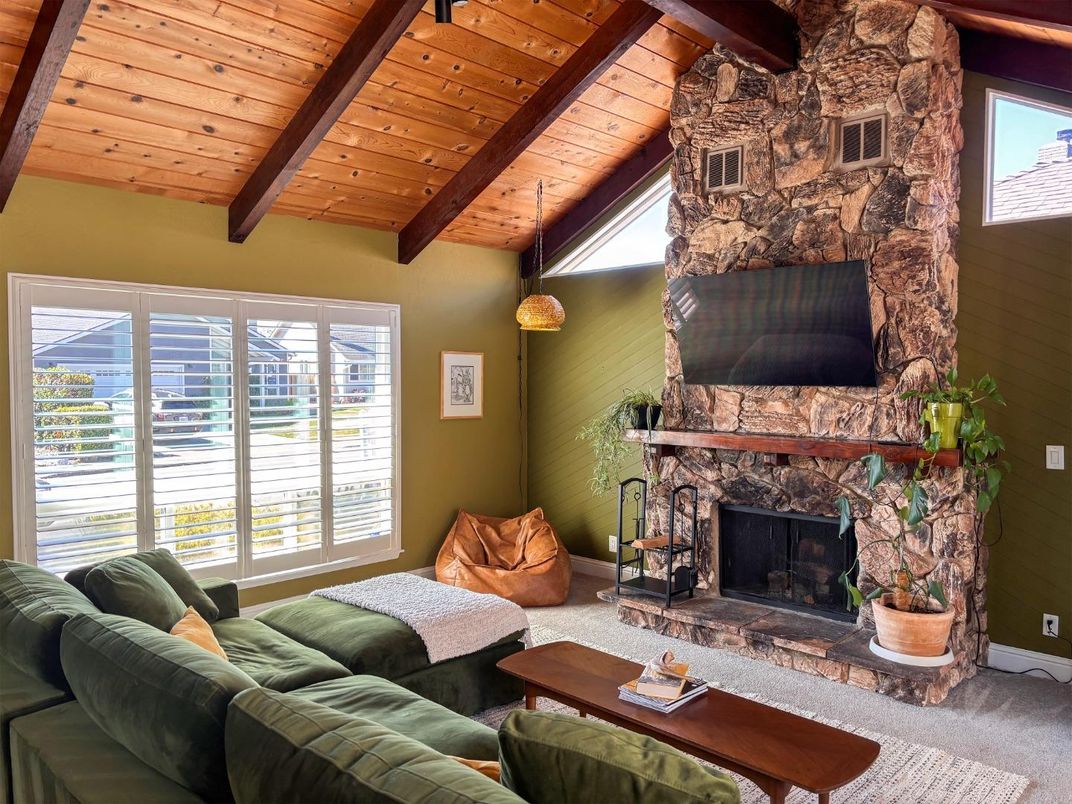 Fireplace, Interior, Living room, Stone Walls, Wooden Beams, Wooden Ceilings