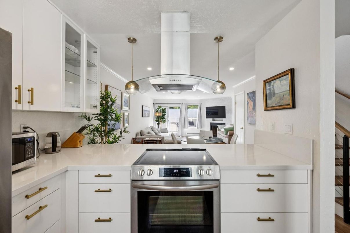Interior, Kitchen, Pendant Lights, Recessed Lighting, Stainless Steel Appliances