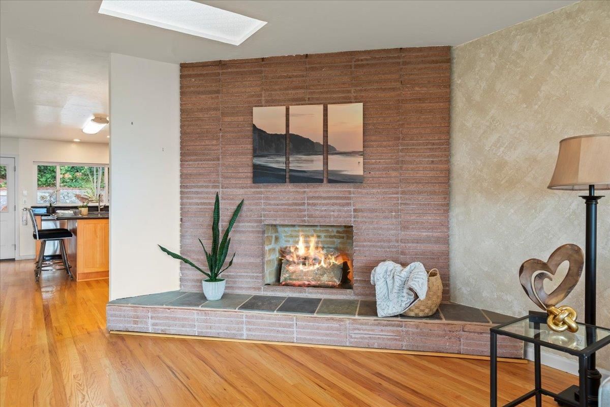 Fireplace, Interior, Wood Texture Flooring