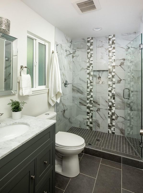 Bathroom, Glass Shower, Interior, Marble Walls, Recessed Lighting