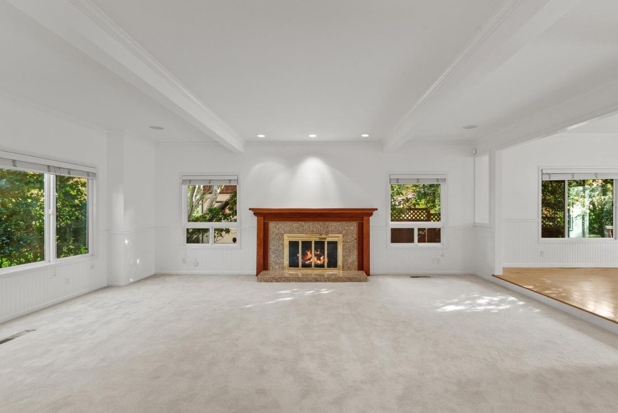 Empty room, Fireplace, Interior, Recessed Lighting