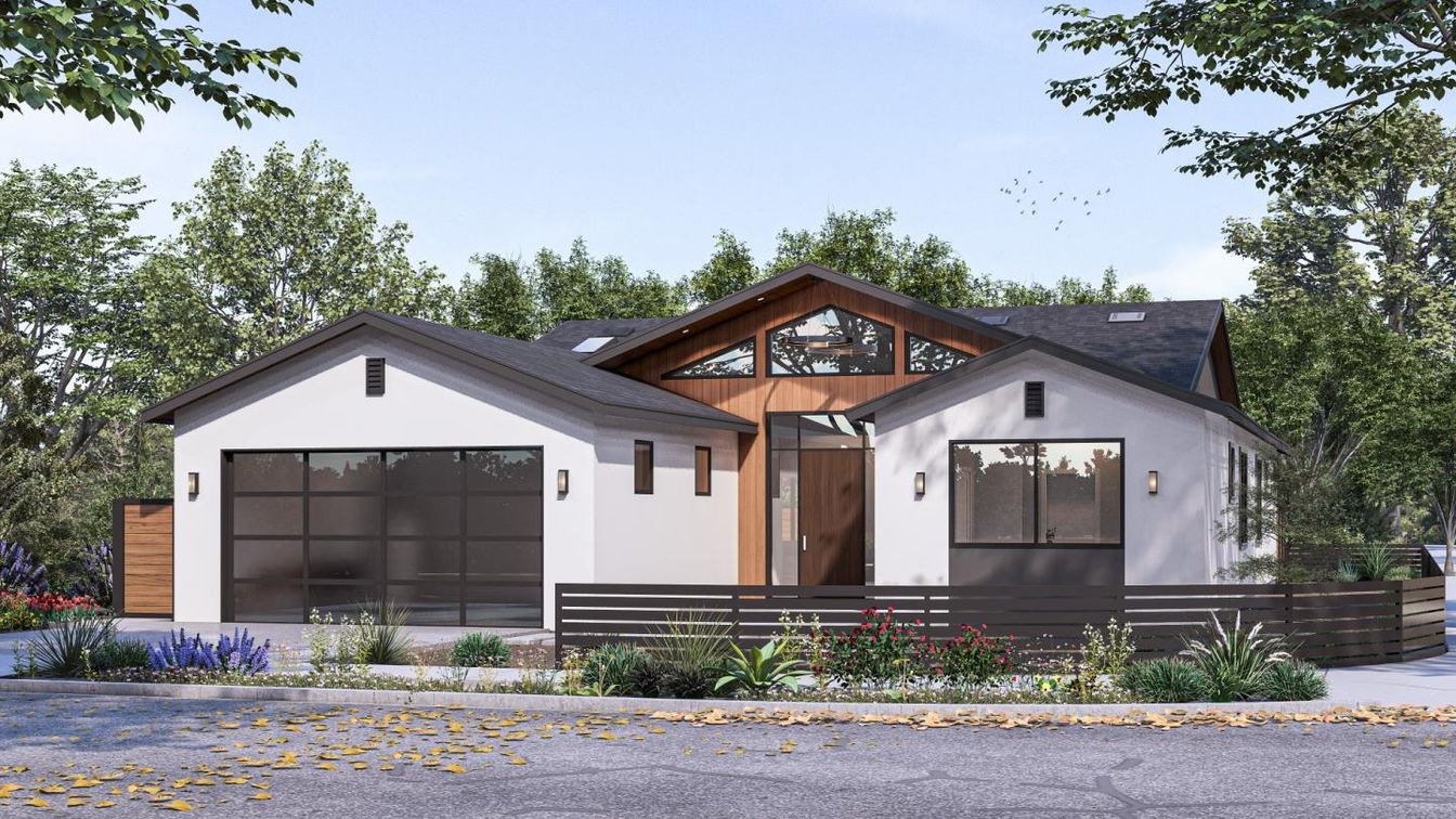 Attached, Exterior, Facade, Farmhouse