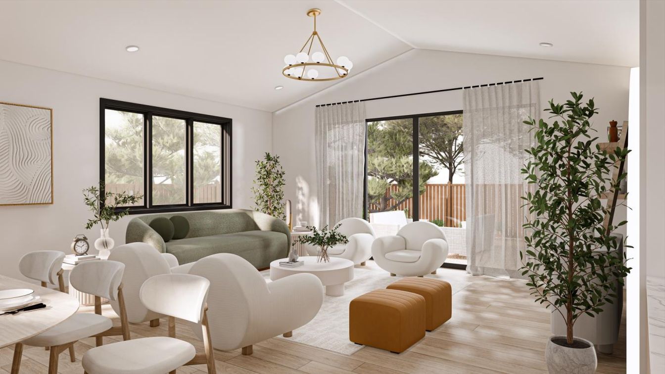 Chandelier, Interior, Living room, Recessed Lighting, Wood Texture Flooring