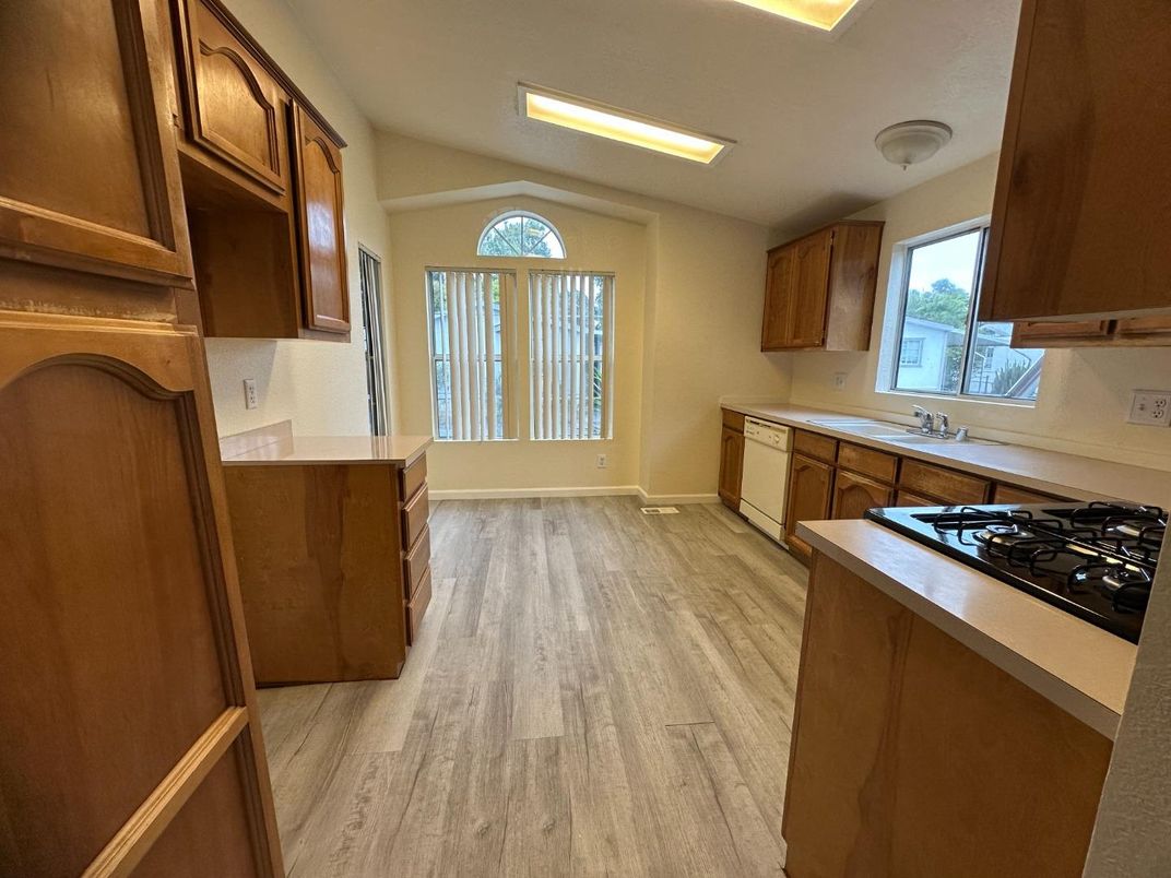 Interior, Kitchen, Wood Texture Flooring