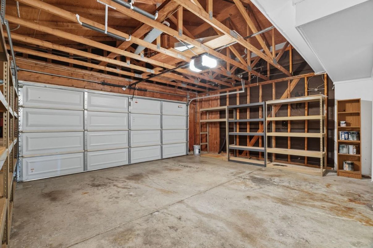 Garage, Interior, Wooden Beams, Wooden Ceilings, Wooden Walls