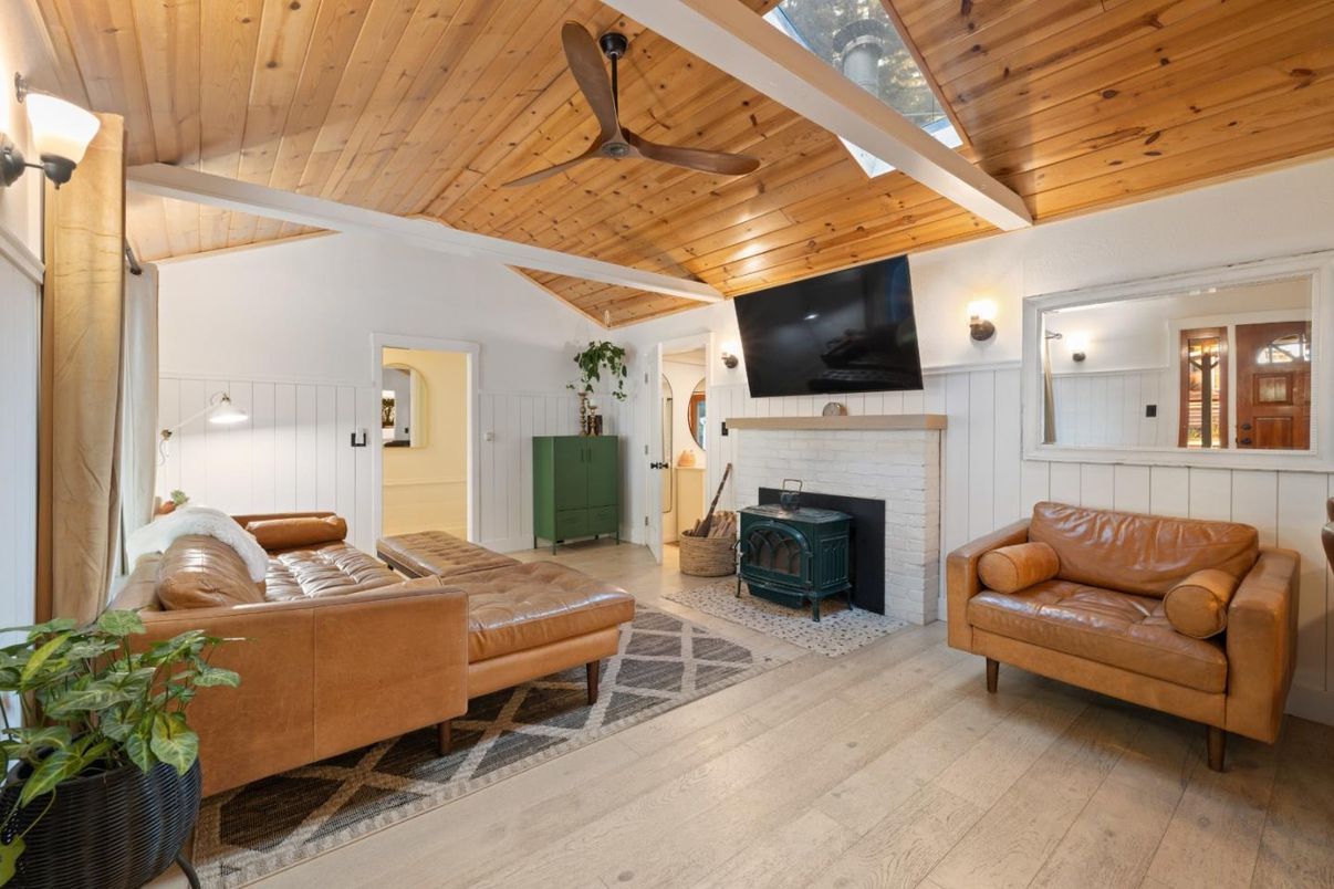 Fireplace, Interior, Living room, Wooden Ceilings, Wood Texture Flooring