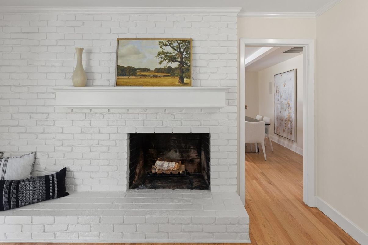 Fireplace, Interior, Stone Walls, Wood Texture Flooring