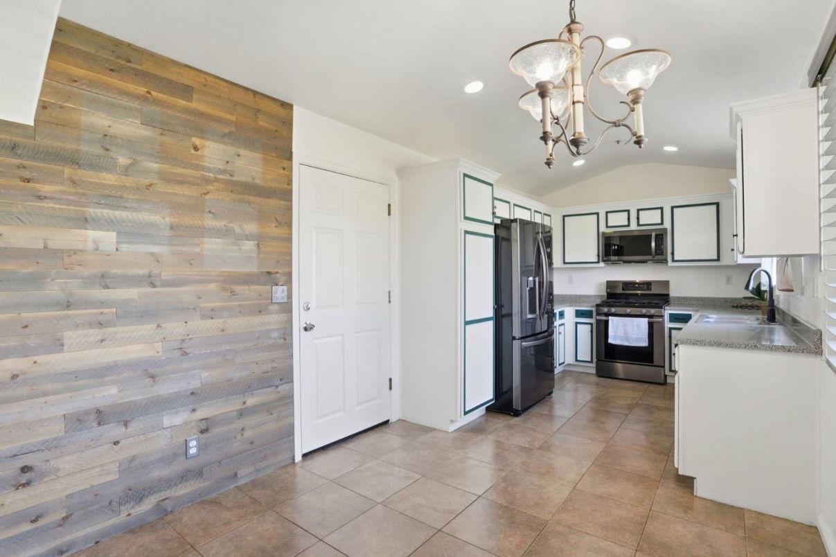 Chandelier, Interior, Kitchen, Recessed Lighting, Wooden Walls