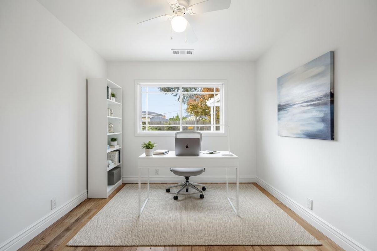 Home Office, Interior, Wood Texture Flooring