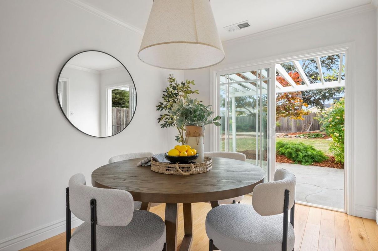 Dining room, Interior, Wood Texture Flooring