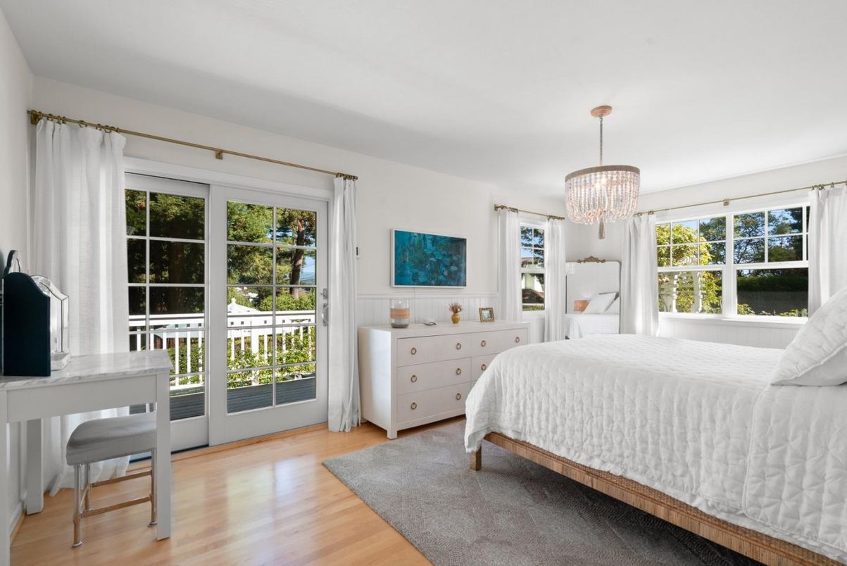 Bedroom, Chandelier, Interior, Wood Texture Flooring
