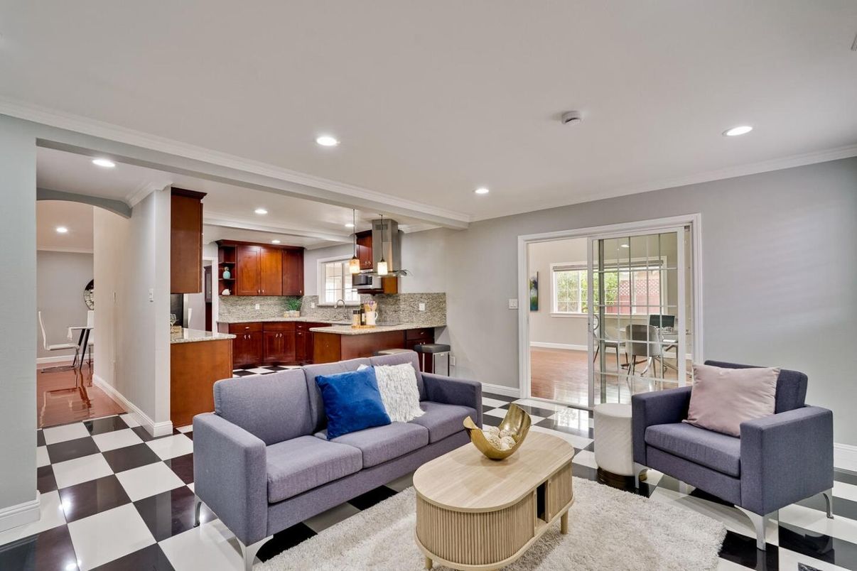 Interior, Kitchen, Living room, Recessed Lighting