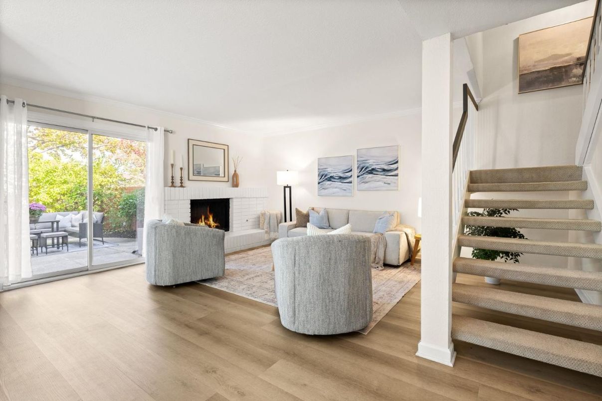 Fireplace, Interior, Living room, Wood Texture Flooring