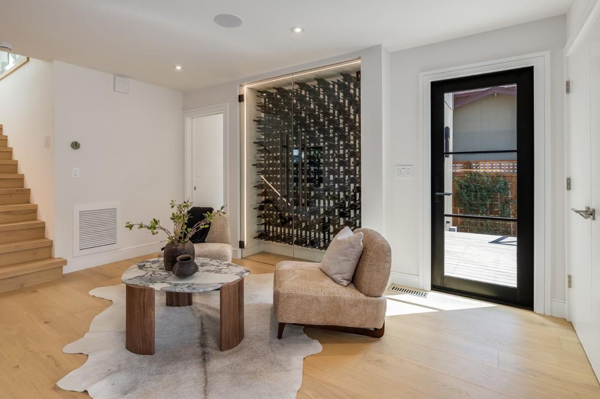 Interior, Recessed Lighting, Wine Storage, Wood Texture Flooring