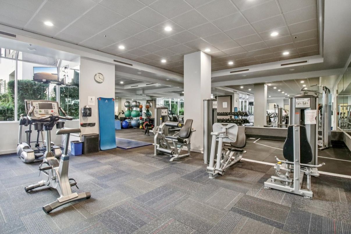 Fitness Equipment, Gym, Interior, Recessed Lighting