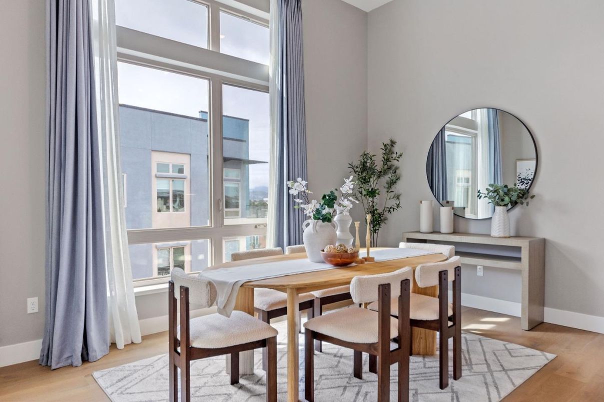 Dining room, Interior, Wood Texture Flooring