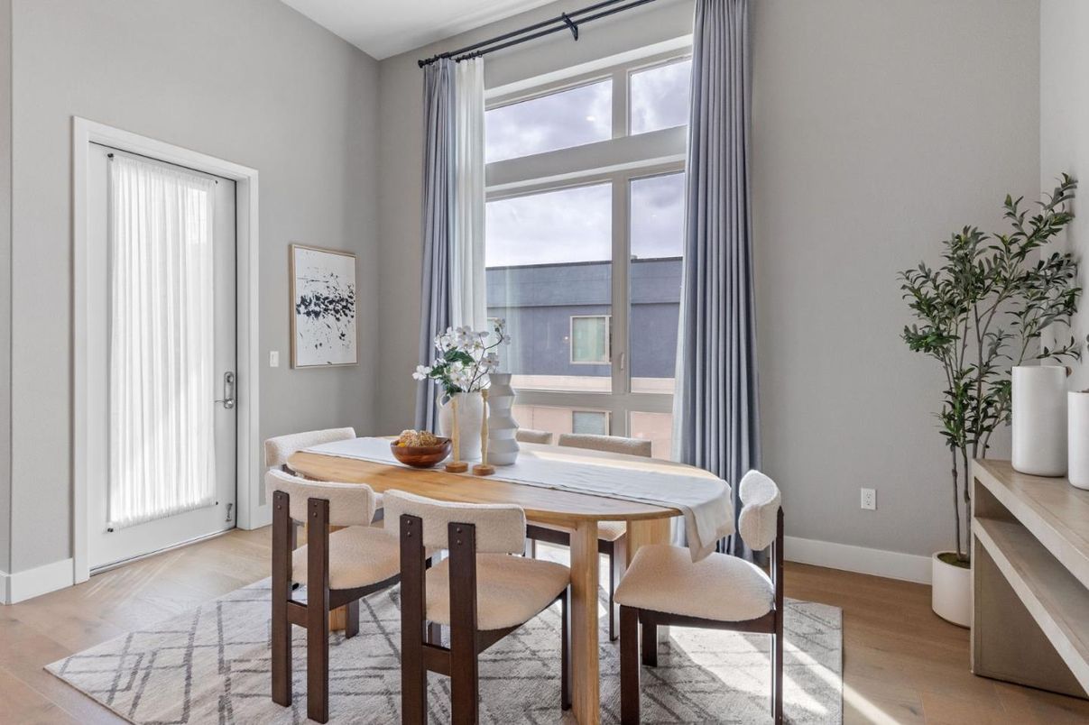 Dining room, Interior, Wood Texture Flooring