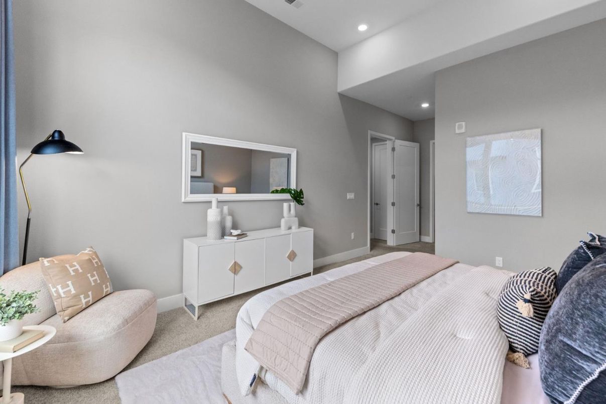 Bedroom, Interior, Recessed Lighting