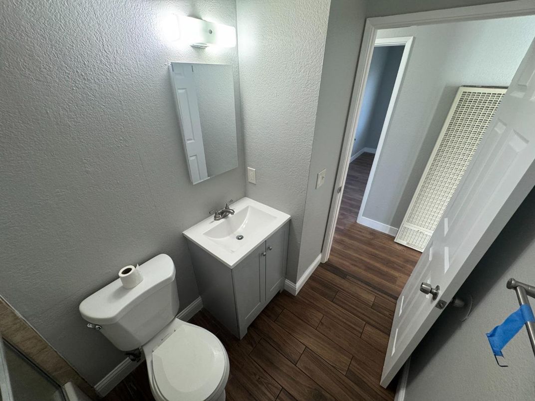Bathroom, Interior, Wood Texture Flooring