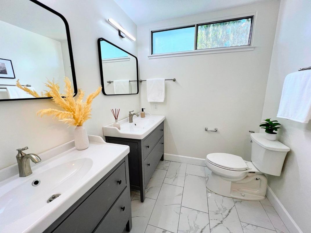 Bathroom, Dual Sink Vanities, Interior, Marble