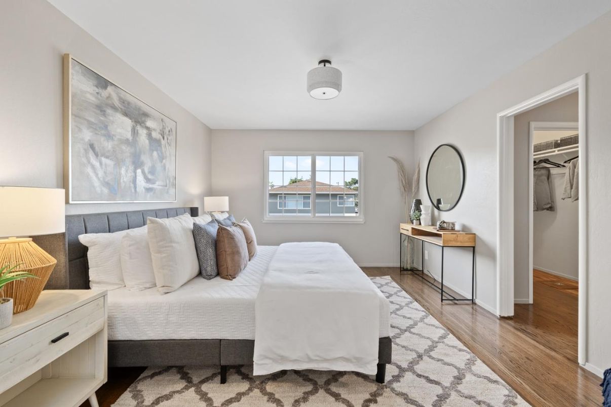 Bedroom, Interior, Wood Texture Flooring