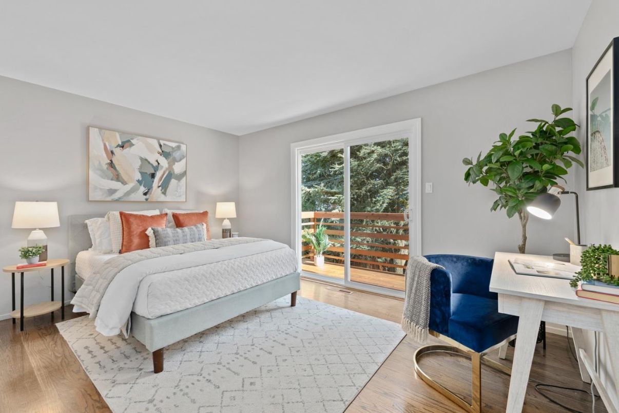 Bedroom, Interior, Wood Texture Flooring