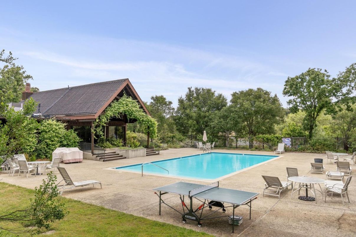 Exterior, Pool, Solar Panels