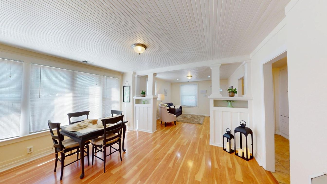 Dining room, Interior, Wood Texture Flooring