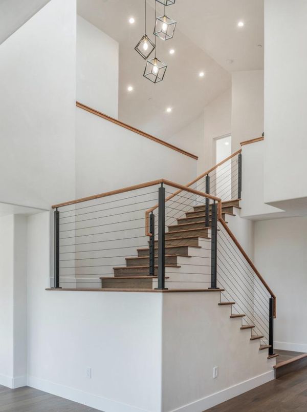 Interior, Pendant Lights, Recessed Lighting, Wood Texture Flooring